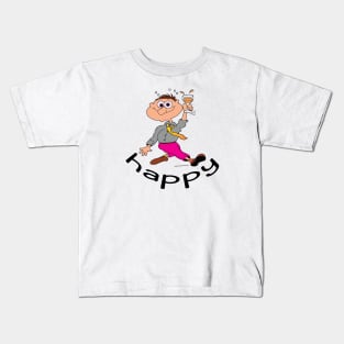 Cheers to Comfort:  Happy Animated Character Kids T-Shirt